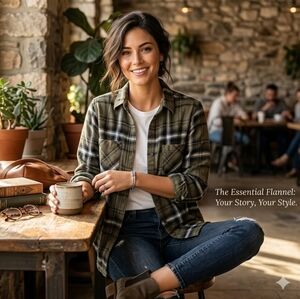 Mossimo Supply Co. Womens Boyfriend Fit Plaid Flannel Shirt